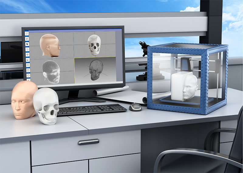 Pracownia z drukarką 3D i stanowiskiem projektowym